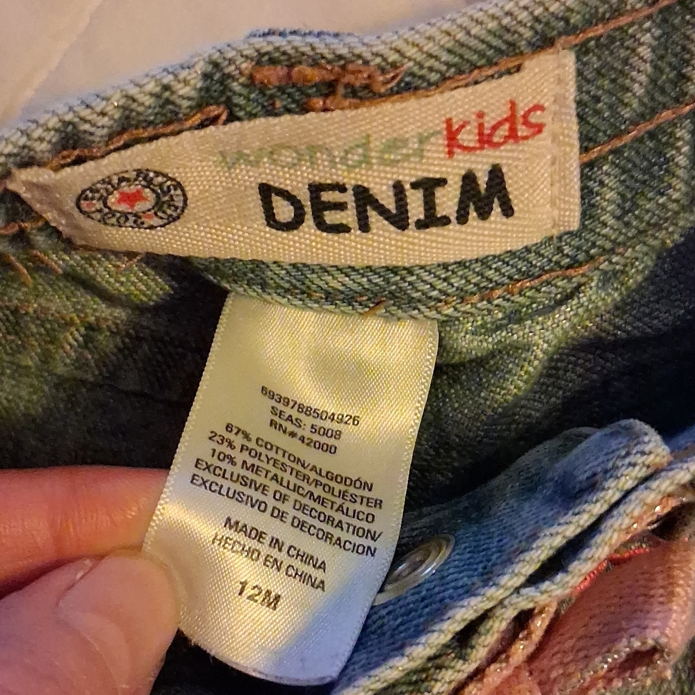 Wonderkids Denim Jeans - Light Blue with Pink Accent